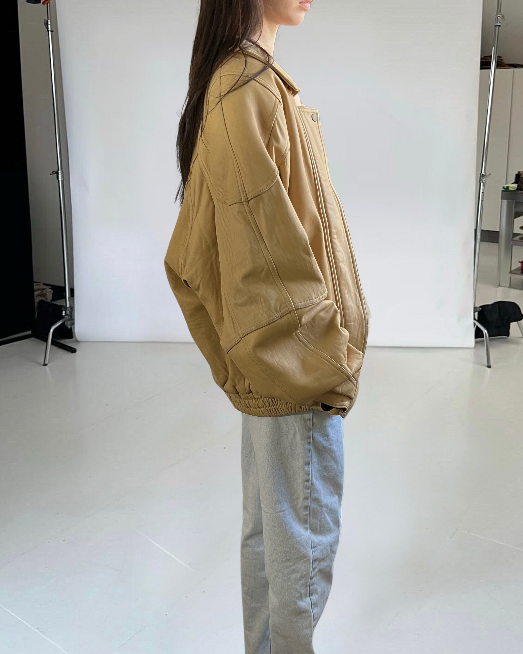 Butter Leather Bomber