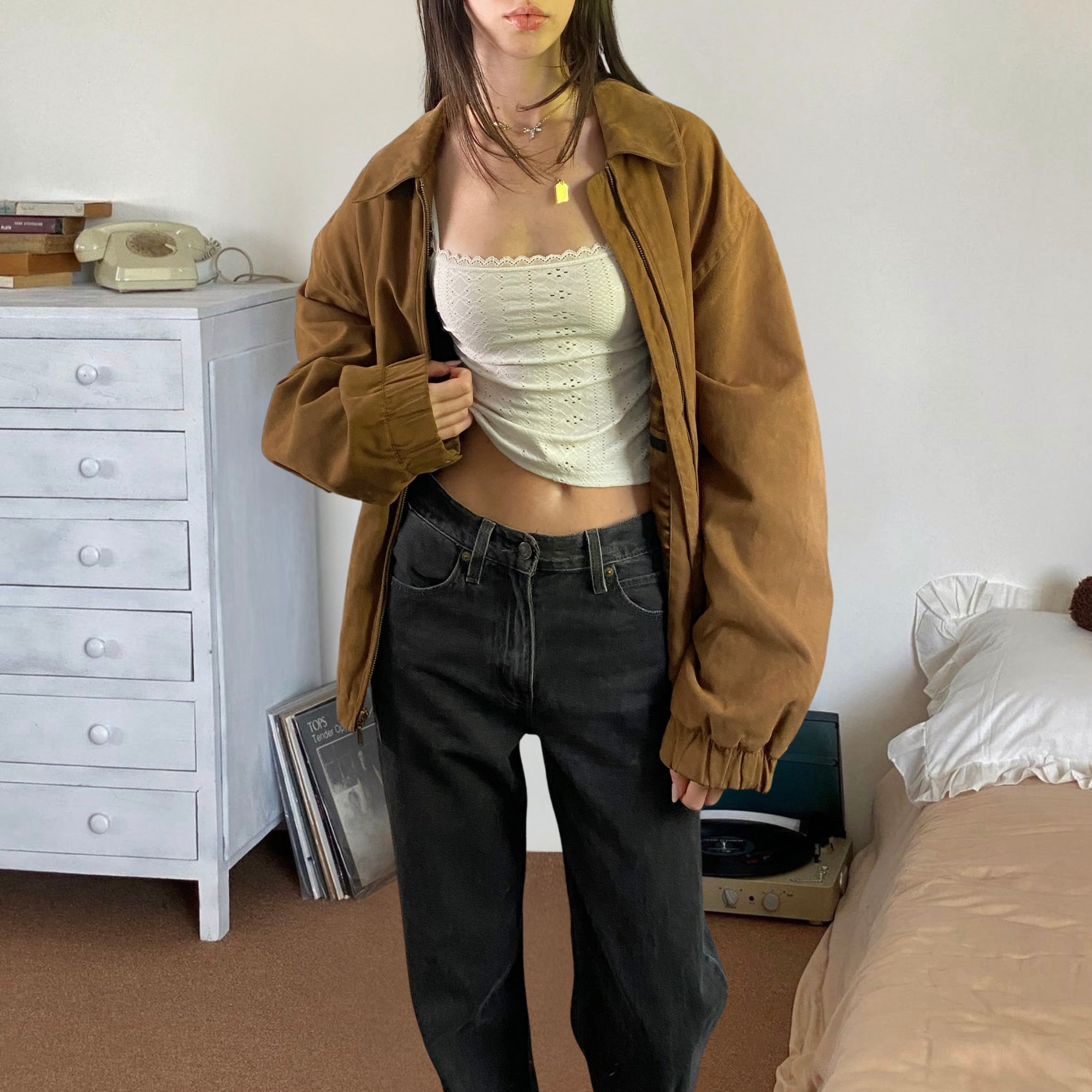 Gary Suede Bomber