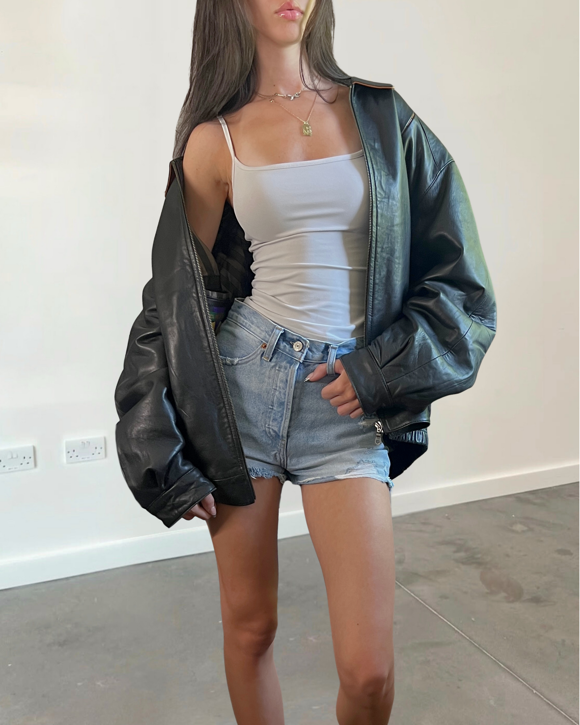 Yuan Leather bomber