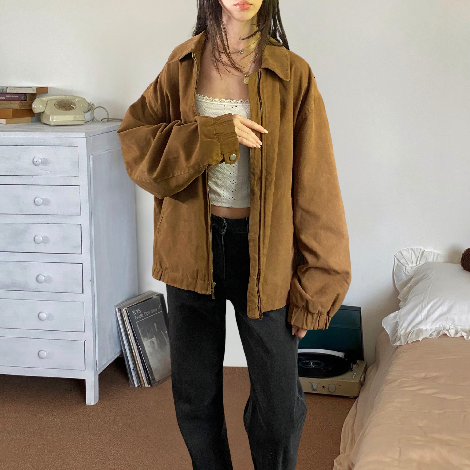 Gary Suede Bomber
