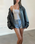 Yuan Leather bomber