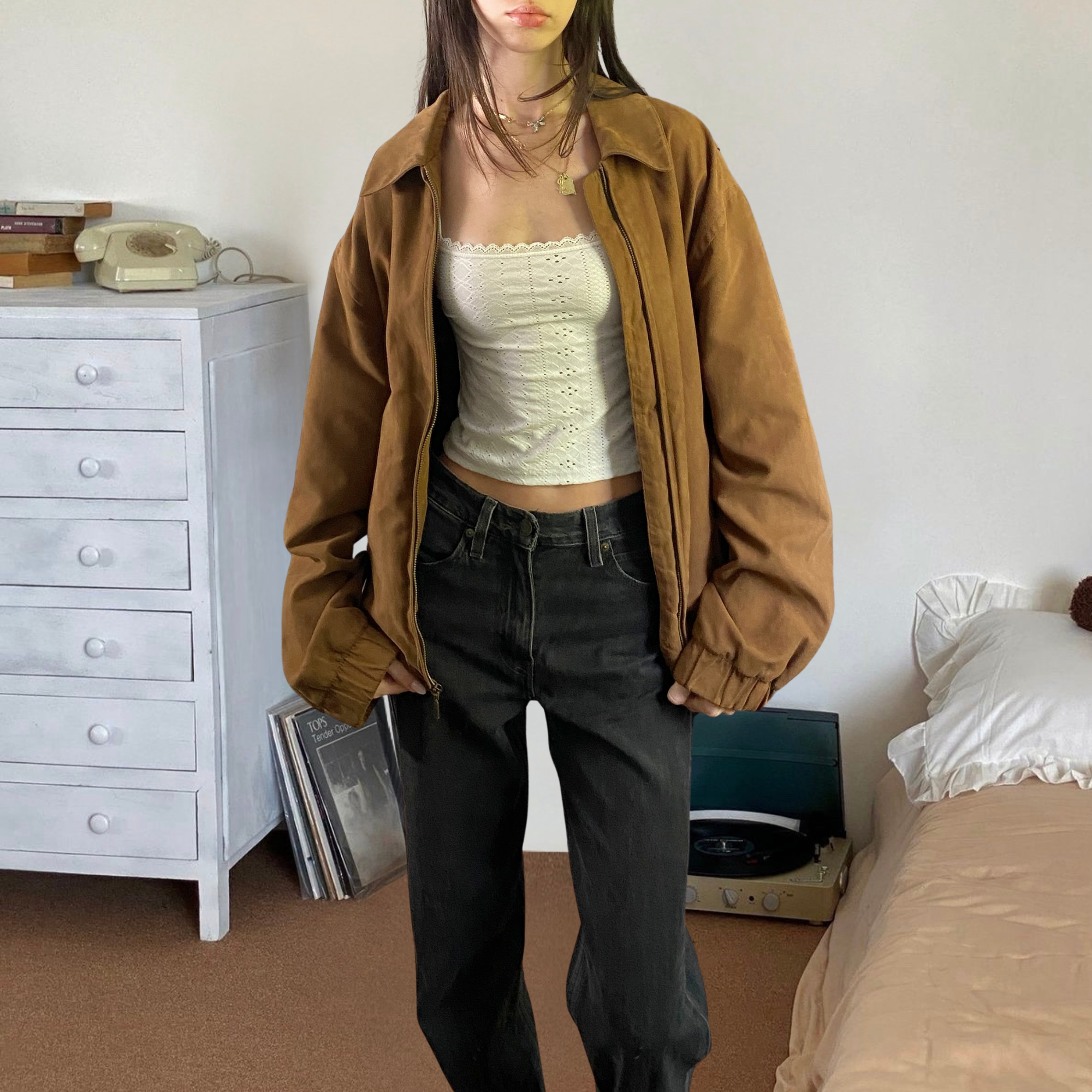 Gary Suede Bomber