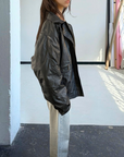 Puffer Leather Bomber