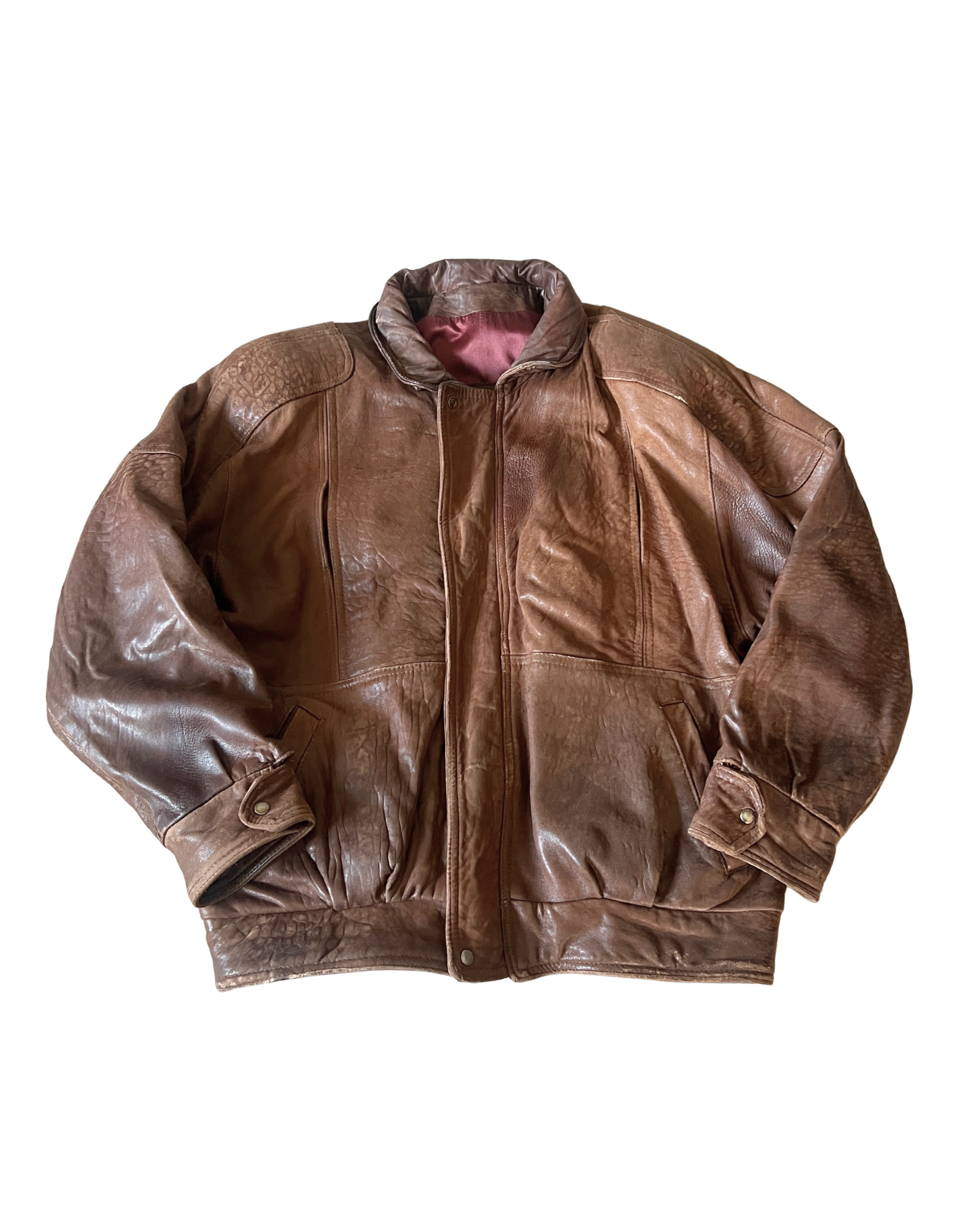 Daisy Leather Bomber