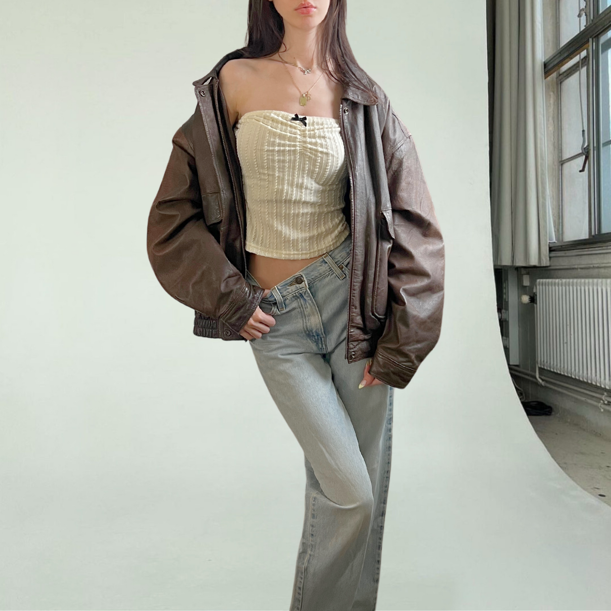 Pelle Cuir Leather Bomber