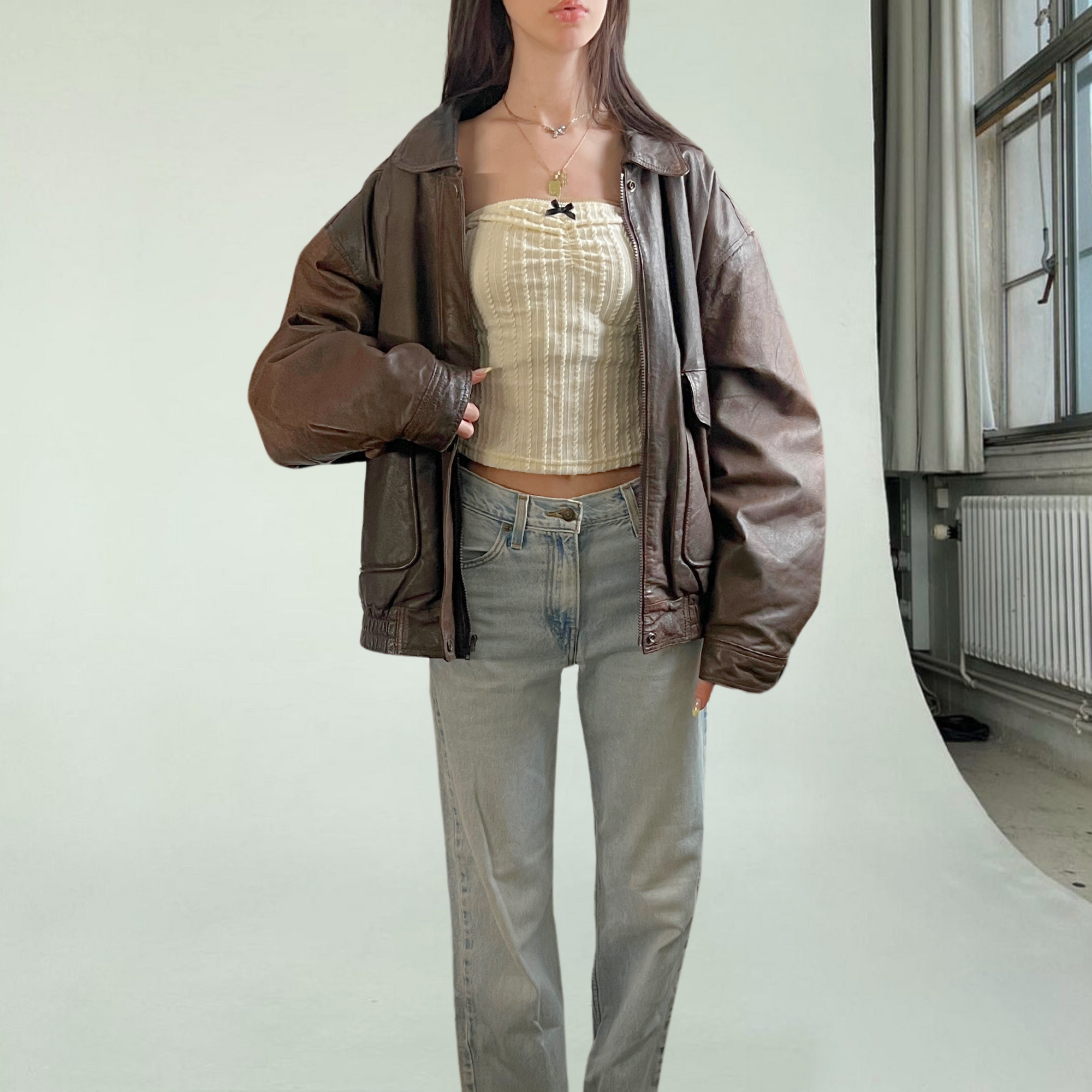 Pelle Cuir Leather Bomber