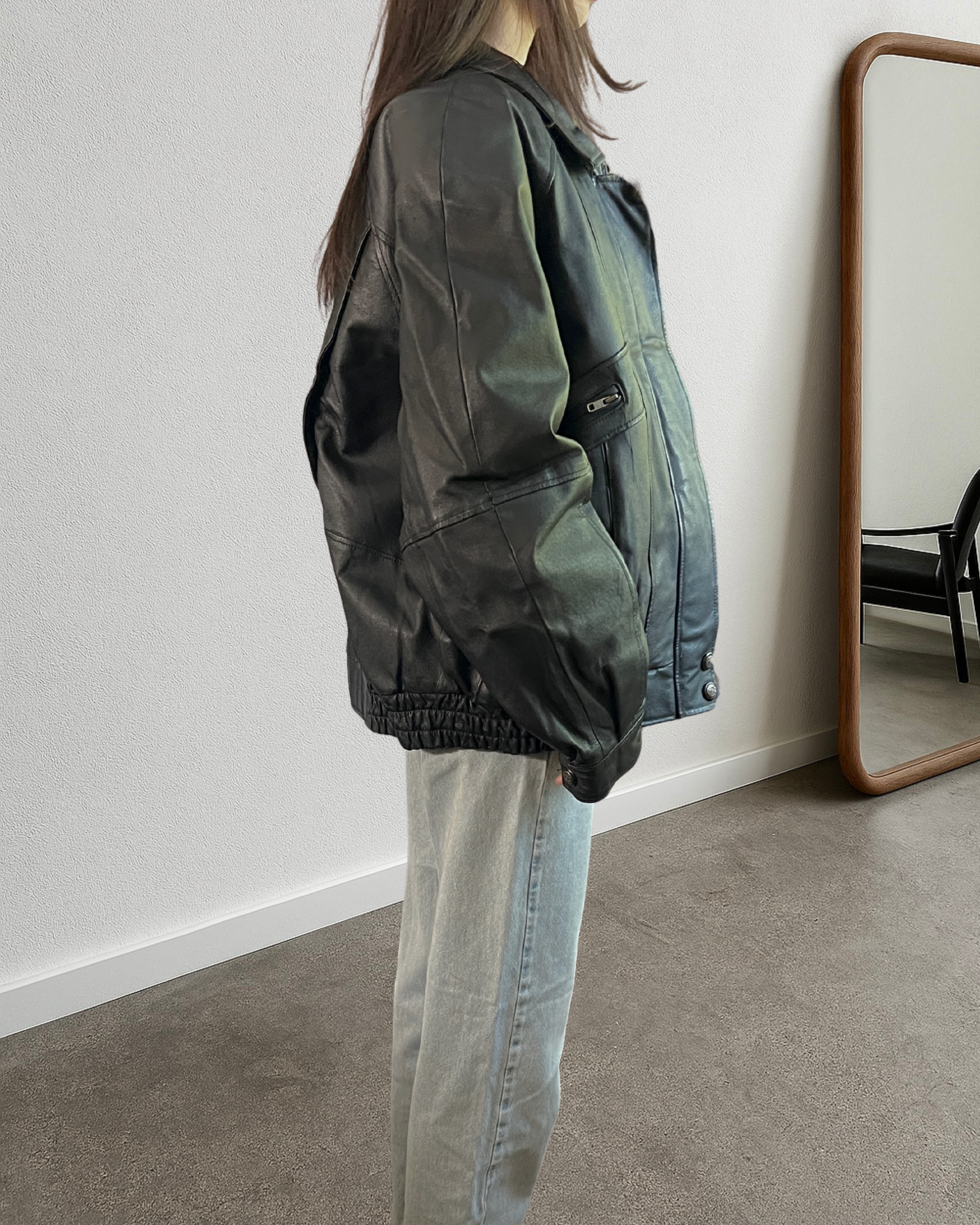 Riley Leather Bomber