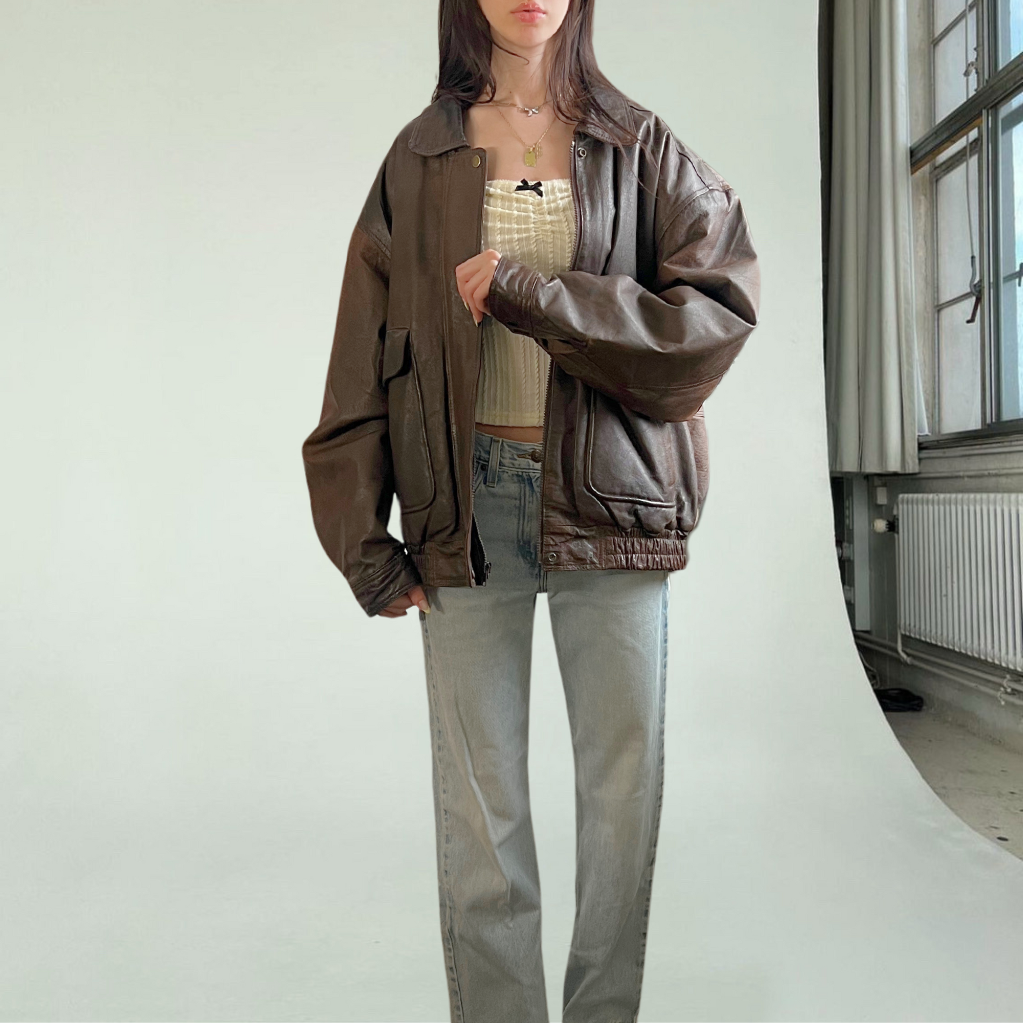 Pelle Cuir Leather Bomber