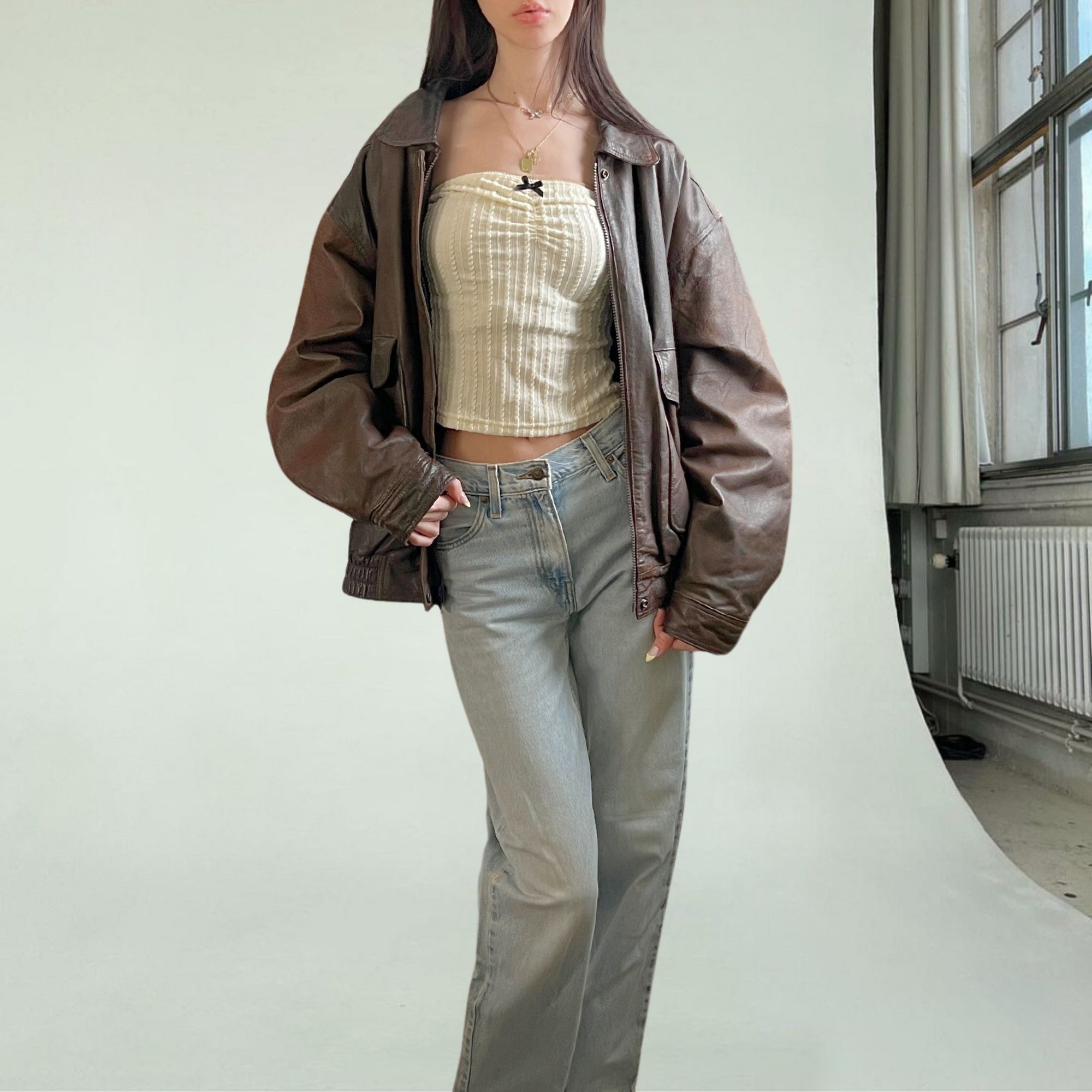 Pelle Cuir Leather Bomber