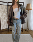 Bernardo Leather Bomber
