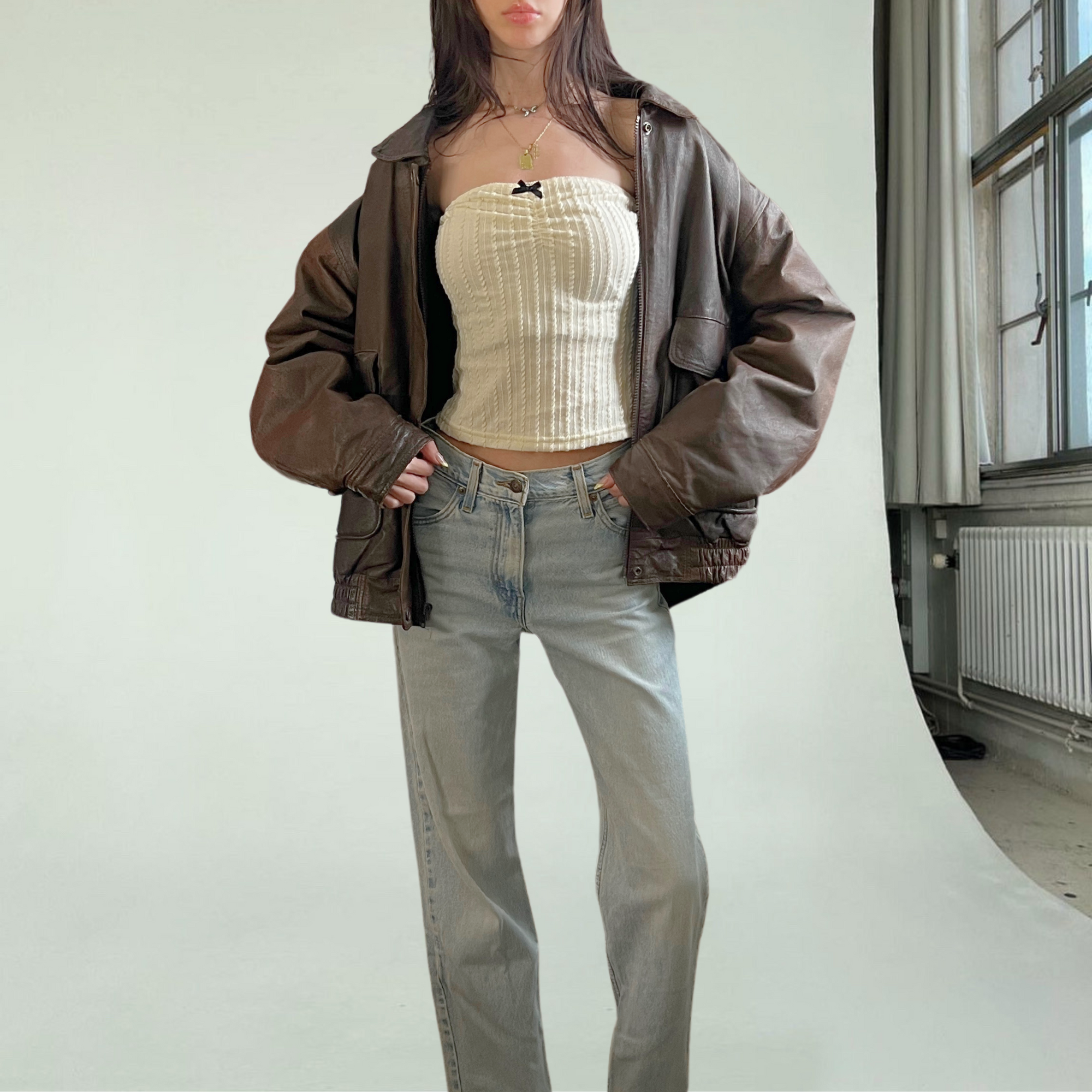 Pelle Cuir Leather Bomber