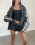Astrid Leather Bomber