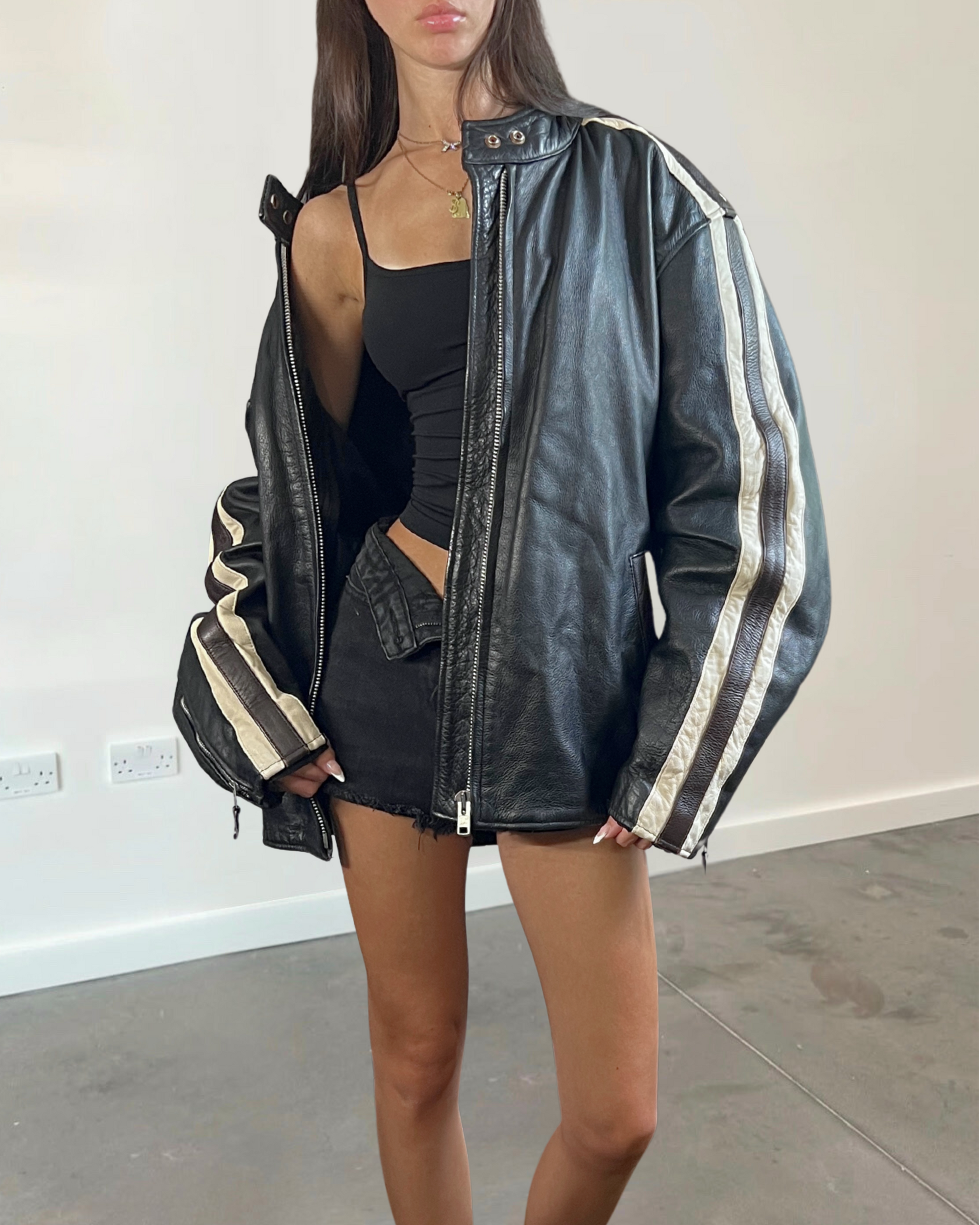 Astrid Leather Bomber