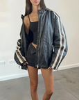 Astrid Leather Bomber