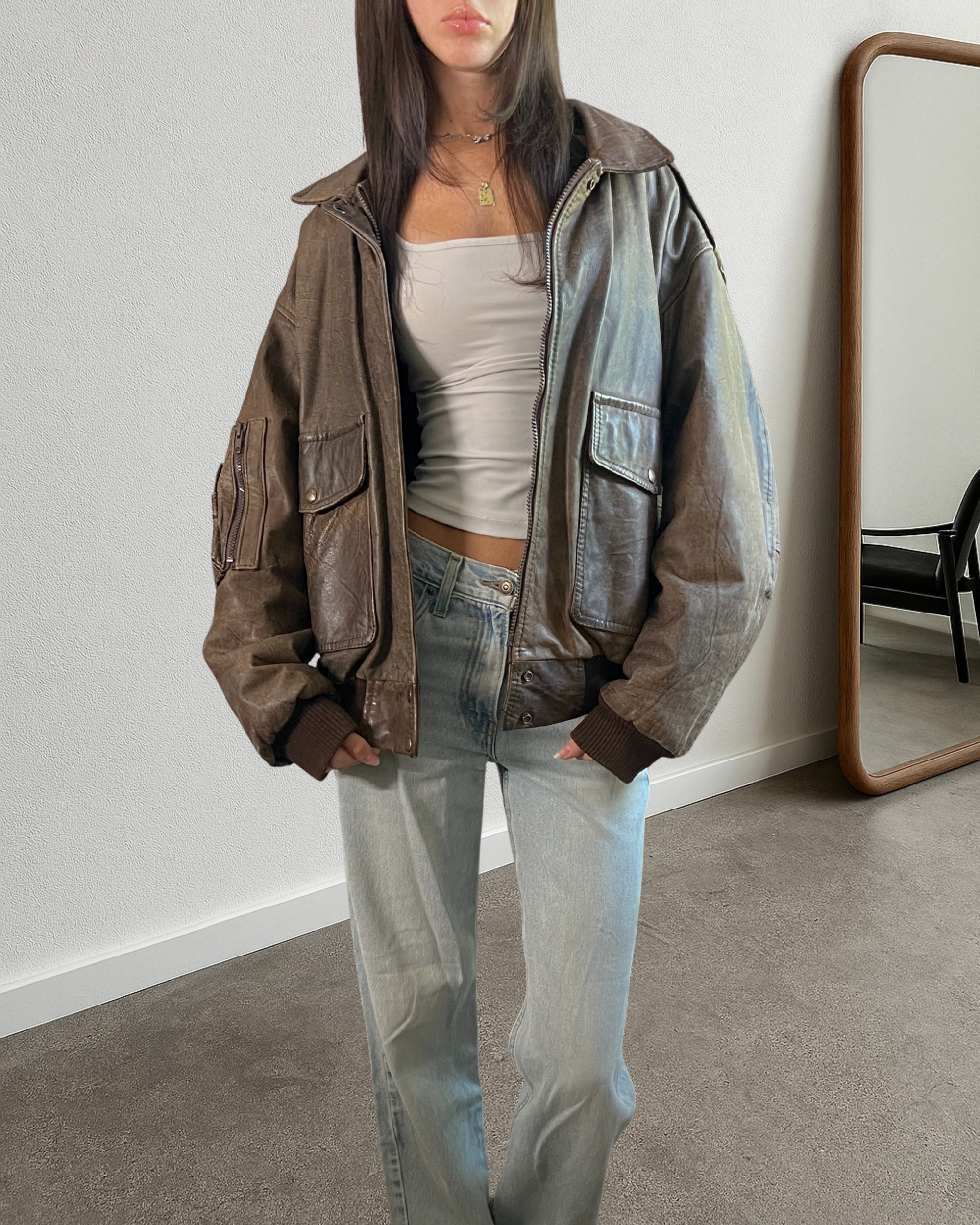 Ponti Leather Bomber