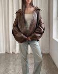 Barrel Leather Bomber