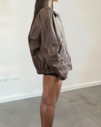 Renee Leather Bomber