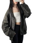 London Fog Leather Bomber
