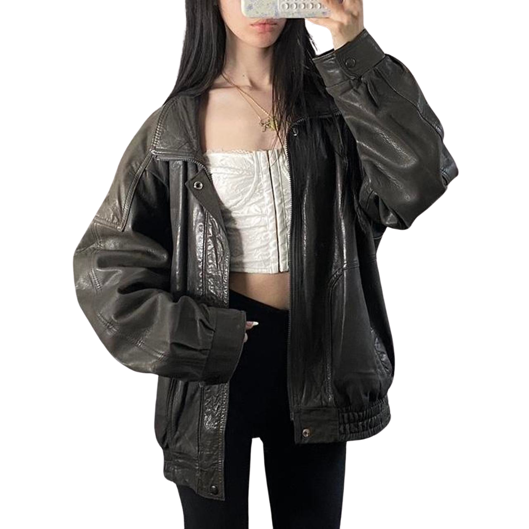 London Fog Leather Bomber