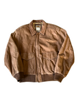 Peanut Leather Bomber
