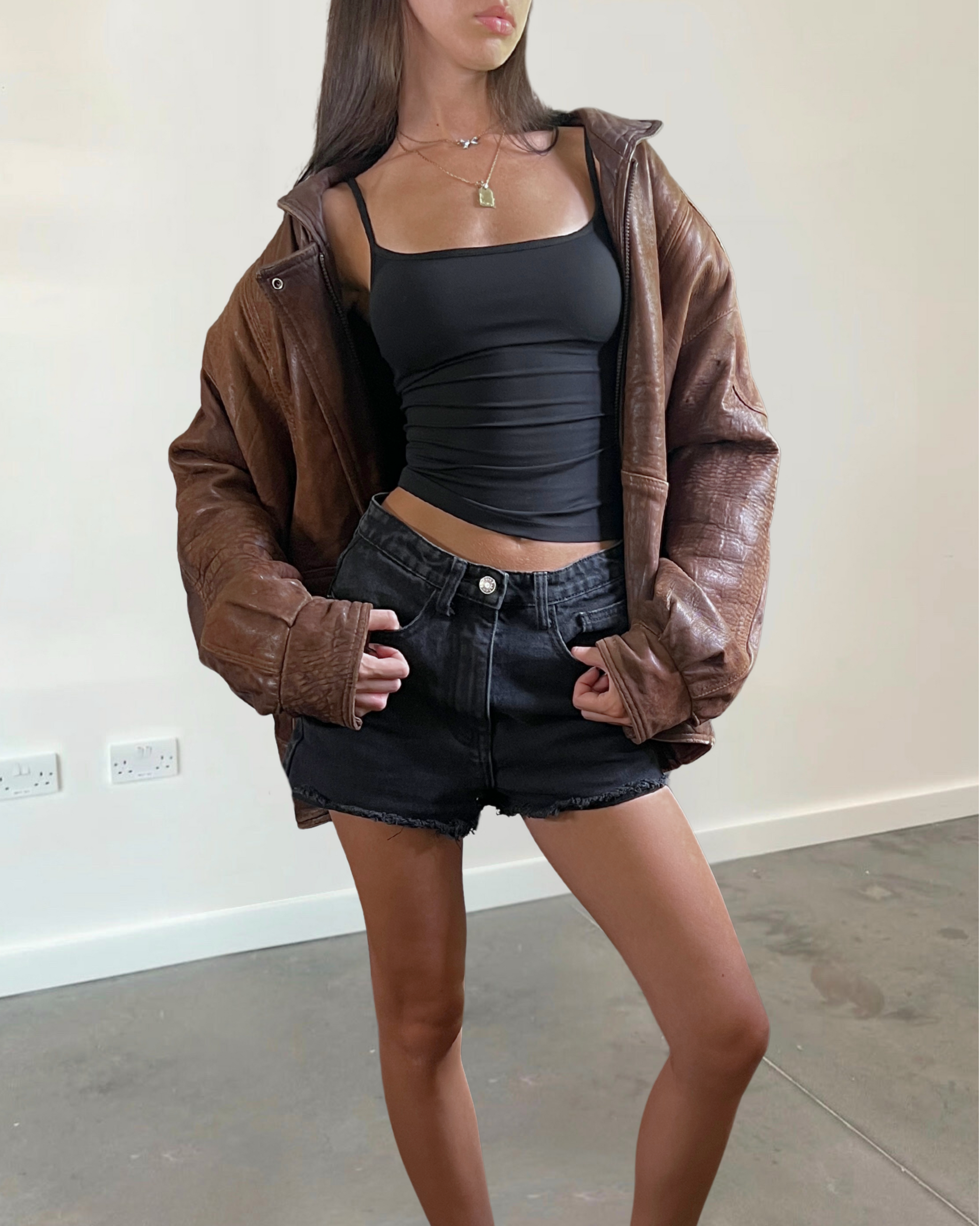 Della Leather Bomber