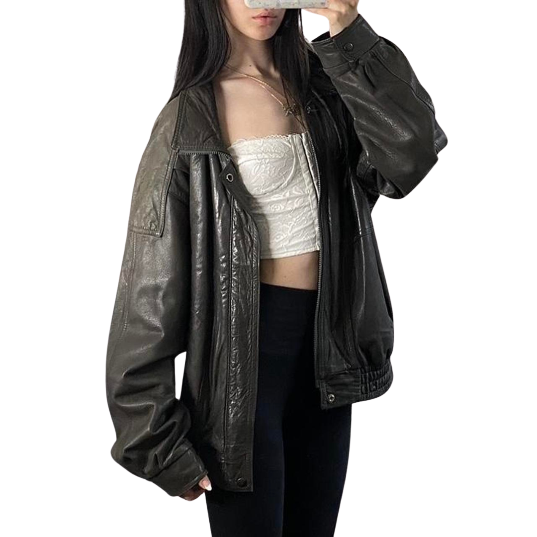 London Fog Leather Bomber