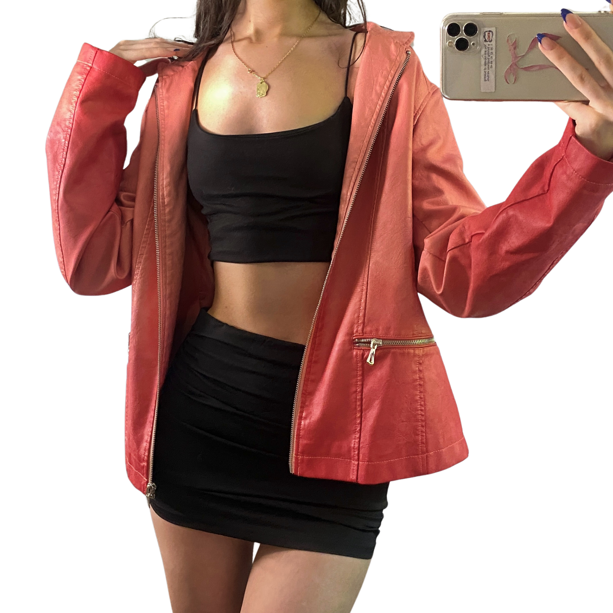 Pink Leather Jacket