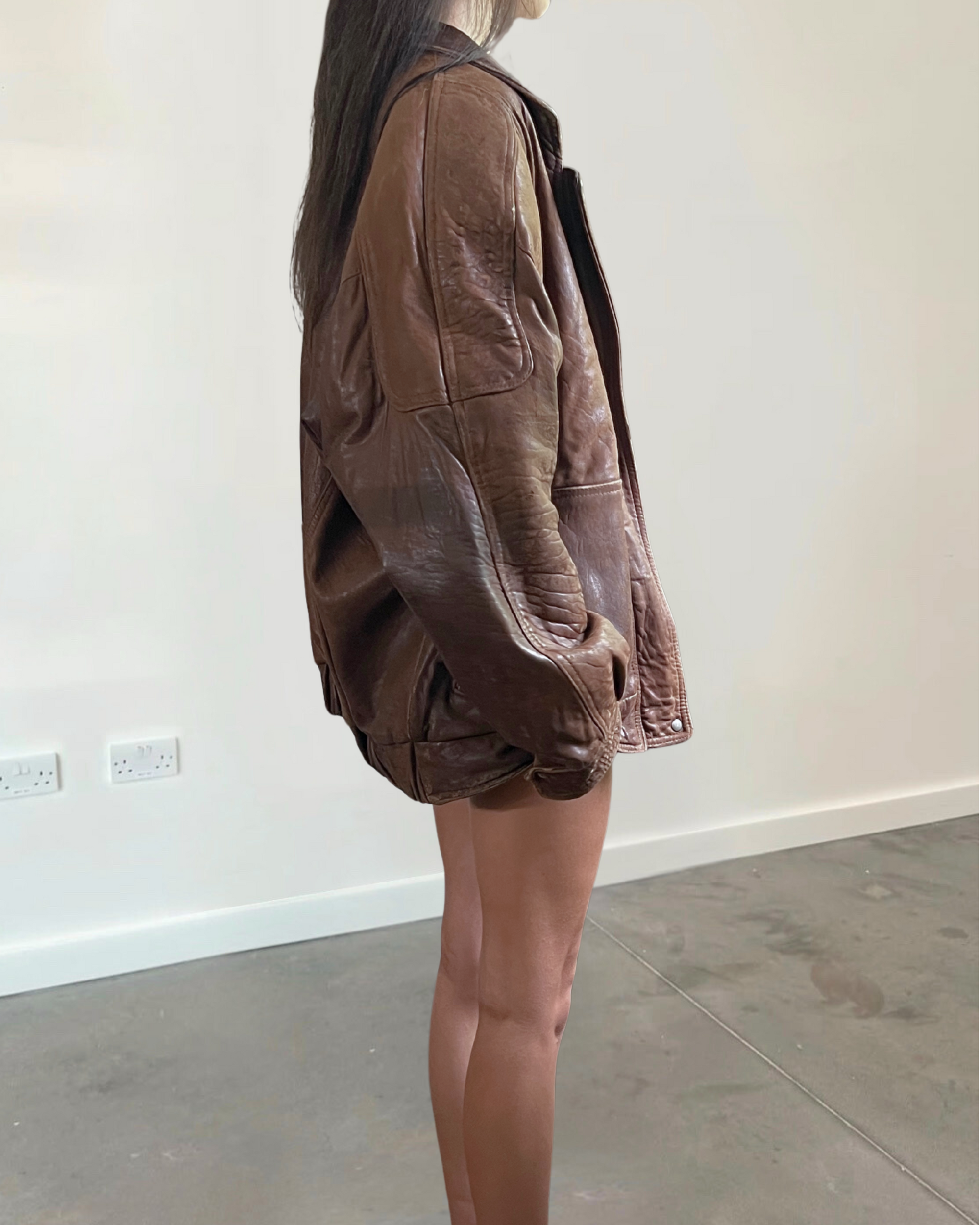 Della Leather Bomber