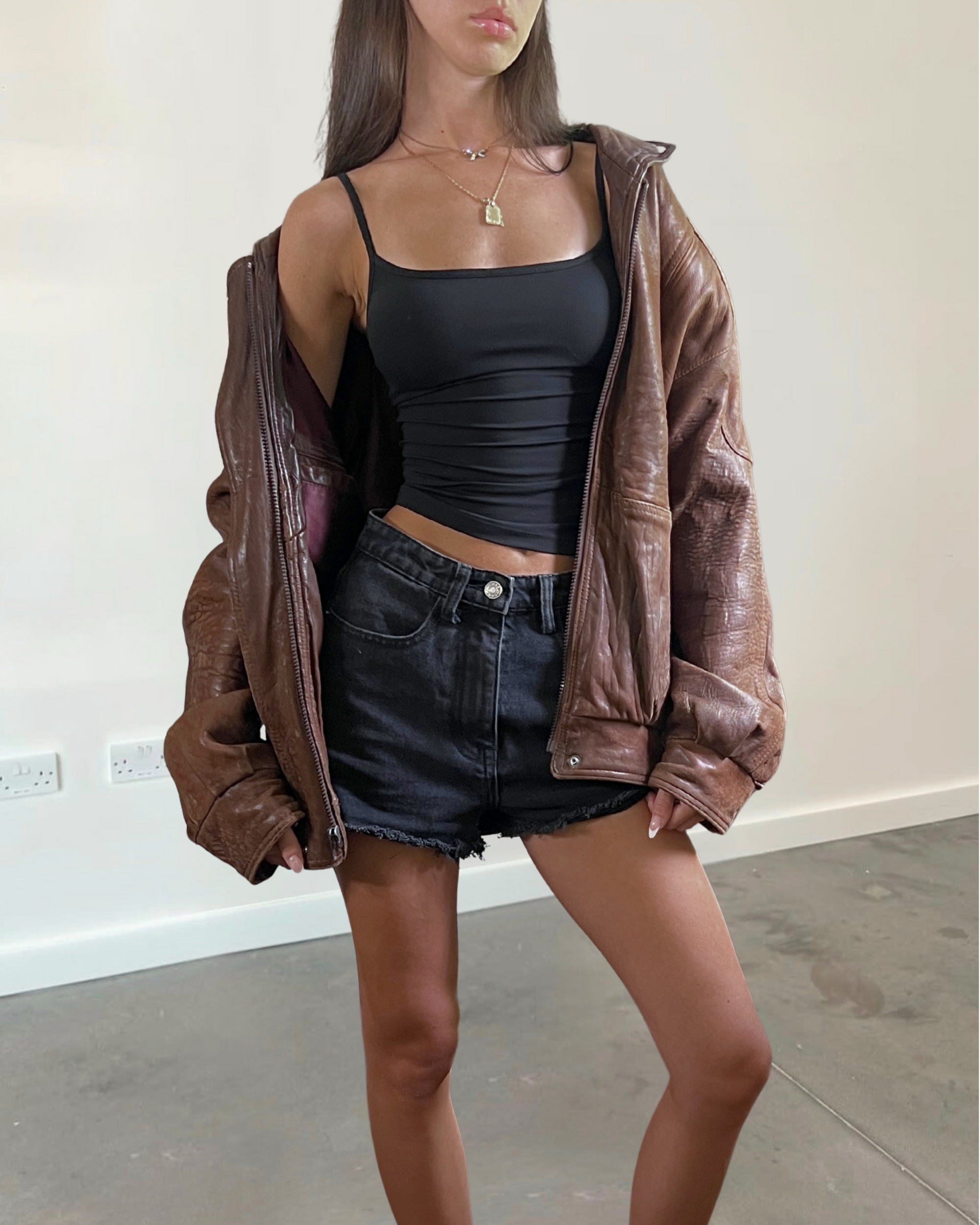 Della Leather Bomber