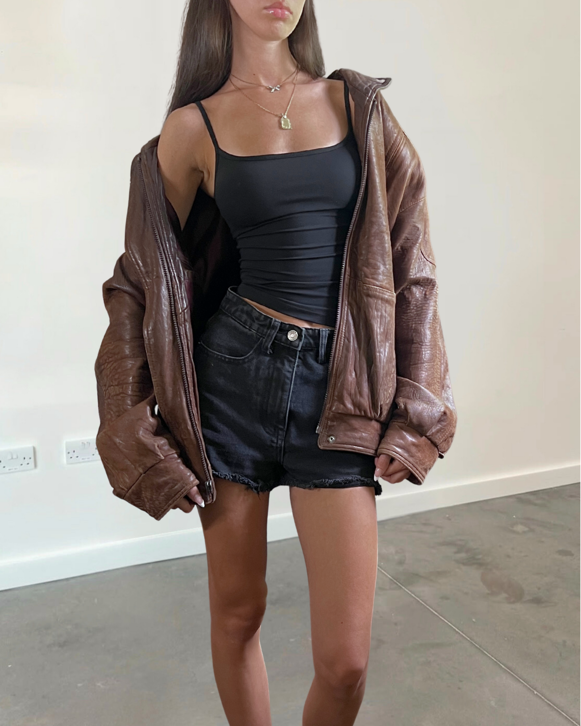 Della Leather Bomber
