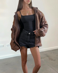 Della Leather Bomber
