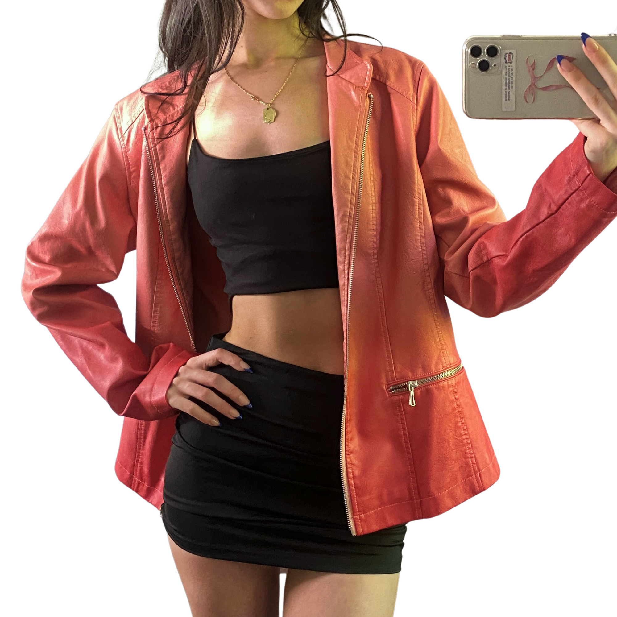 Pink Leather Jacket