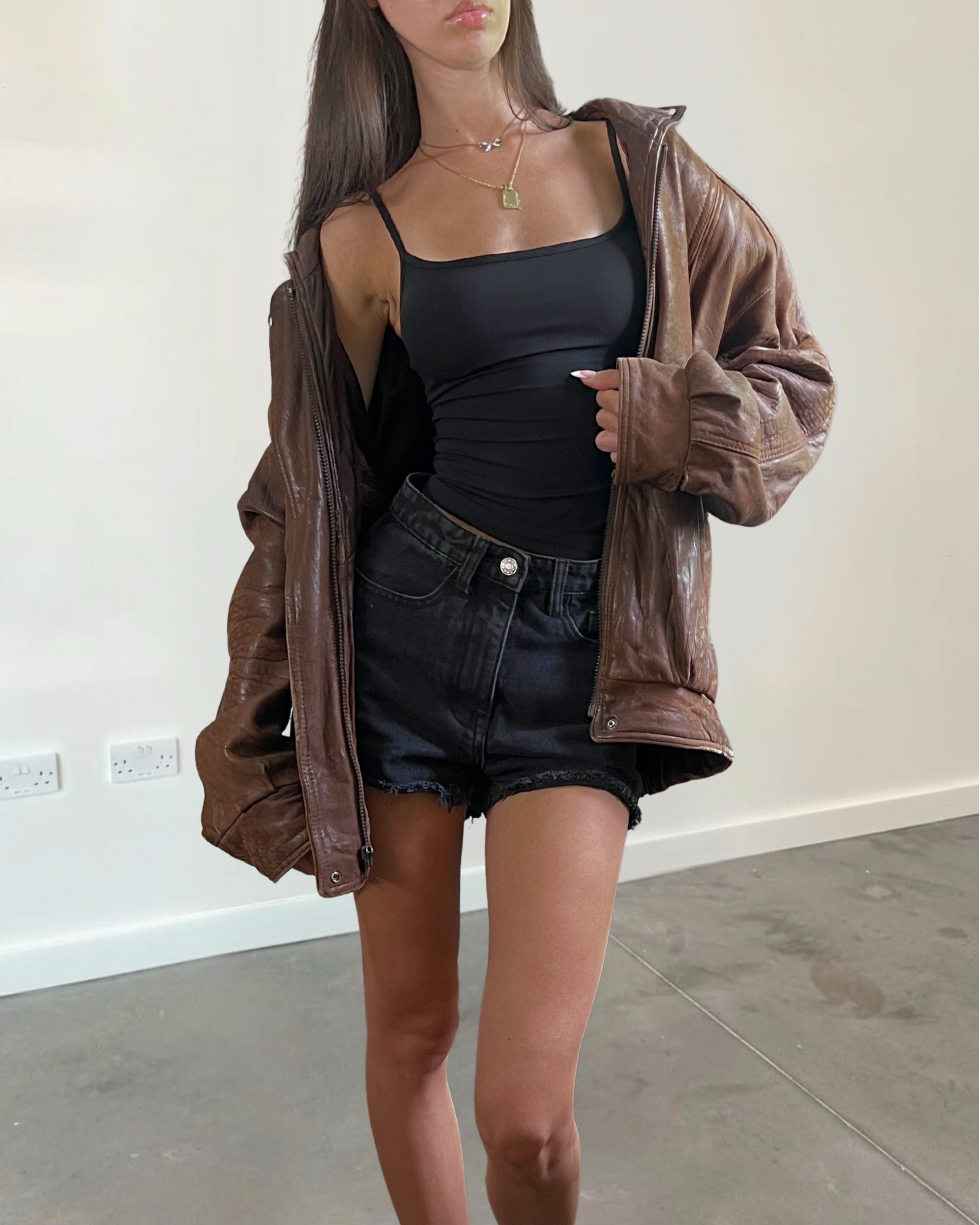 Della Leather Bomber