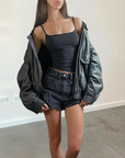 Moores Leather Bomber