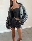 Moores Leather Bomber