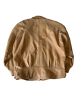 Yellow Leather Bomber