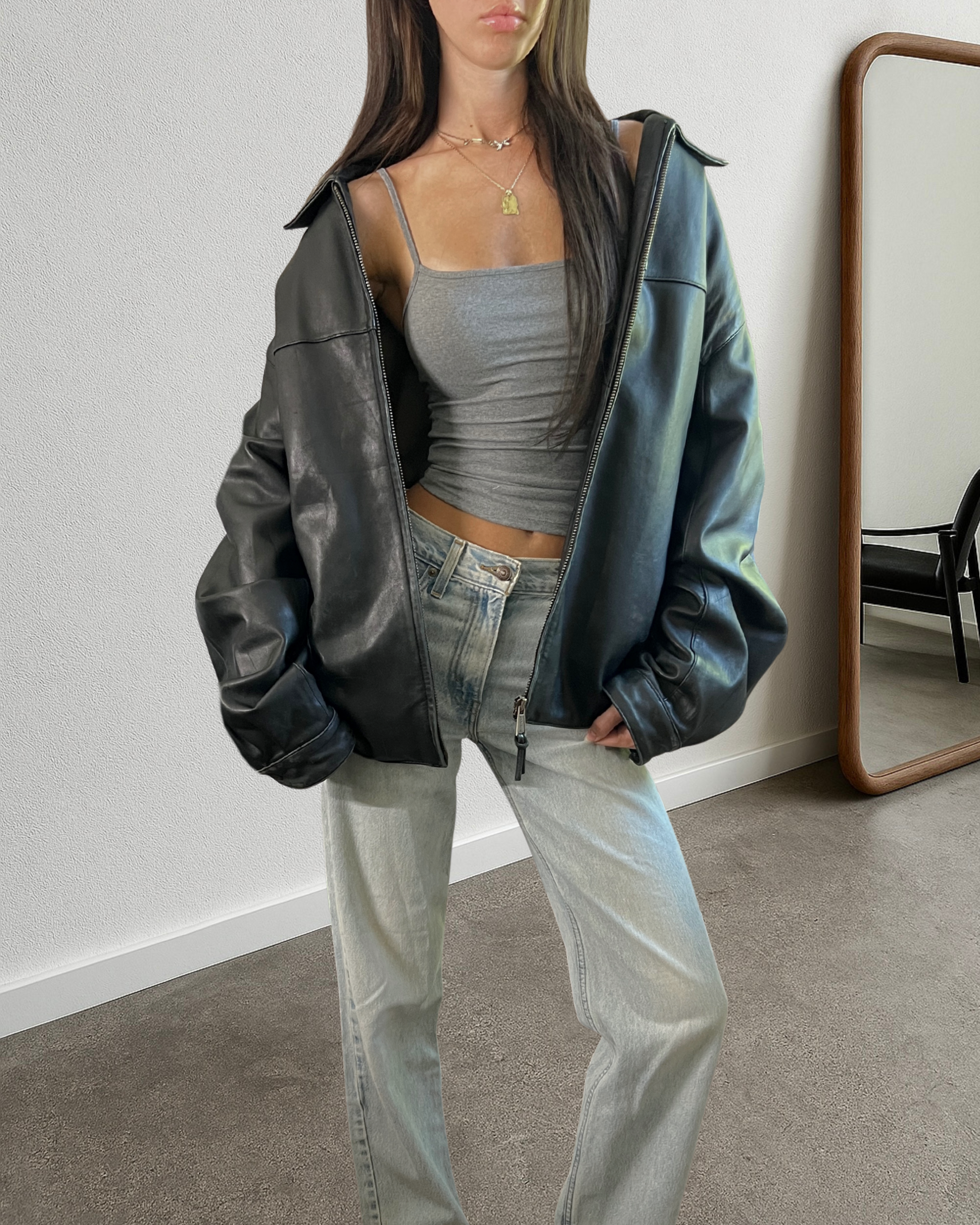 Dockers Leather Bomber