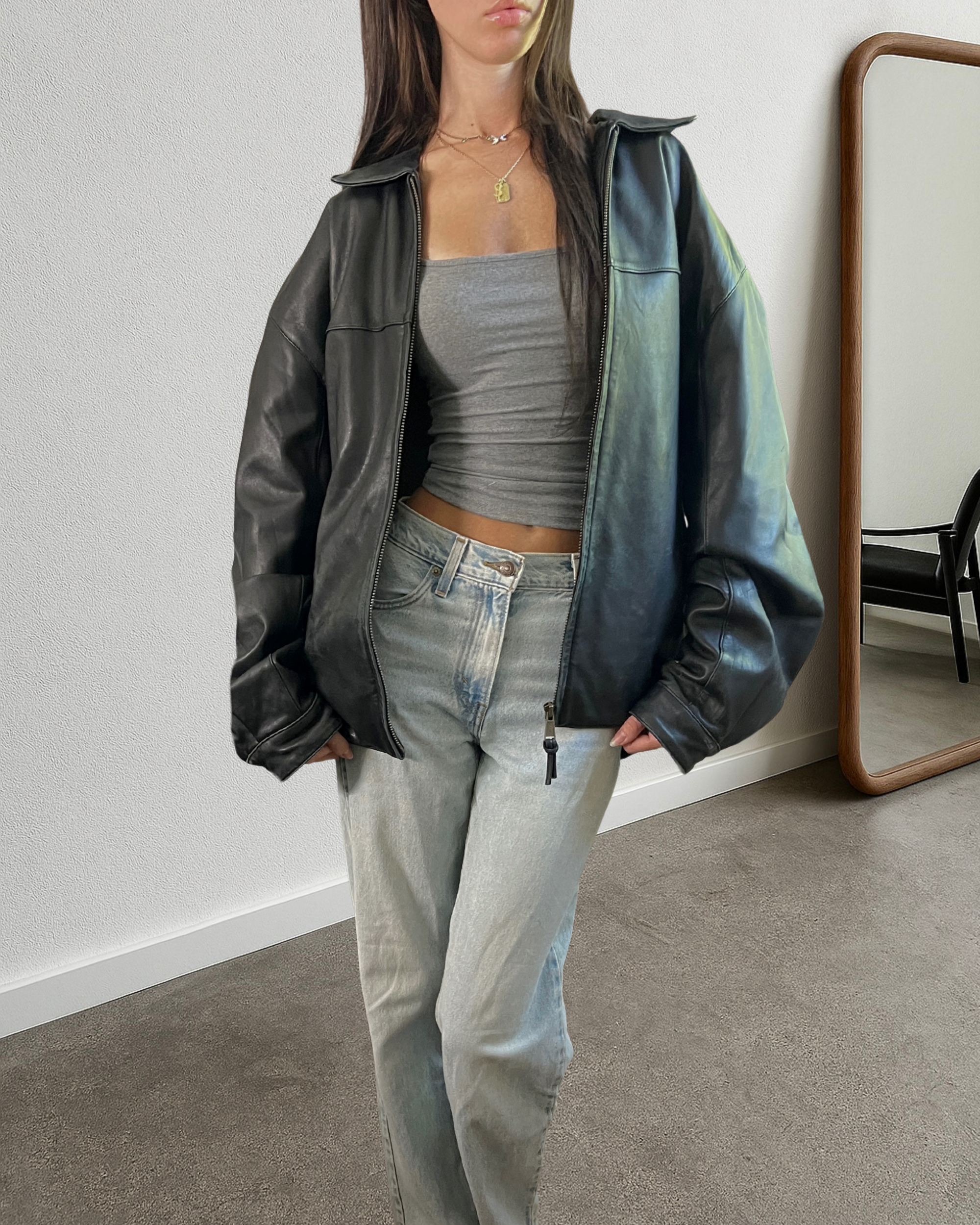 Dockers Leather Bomber