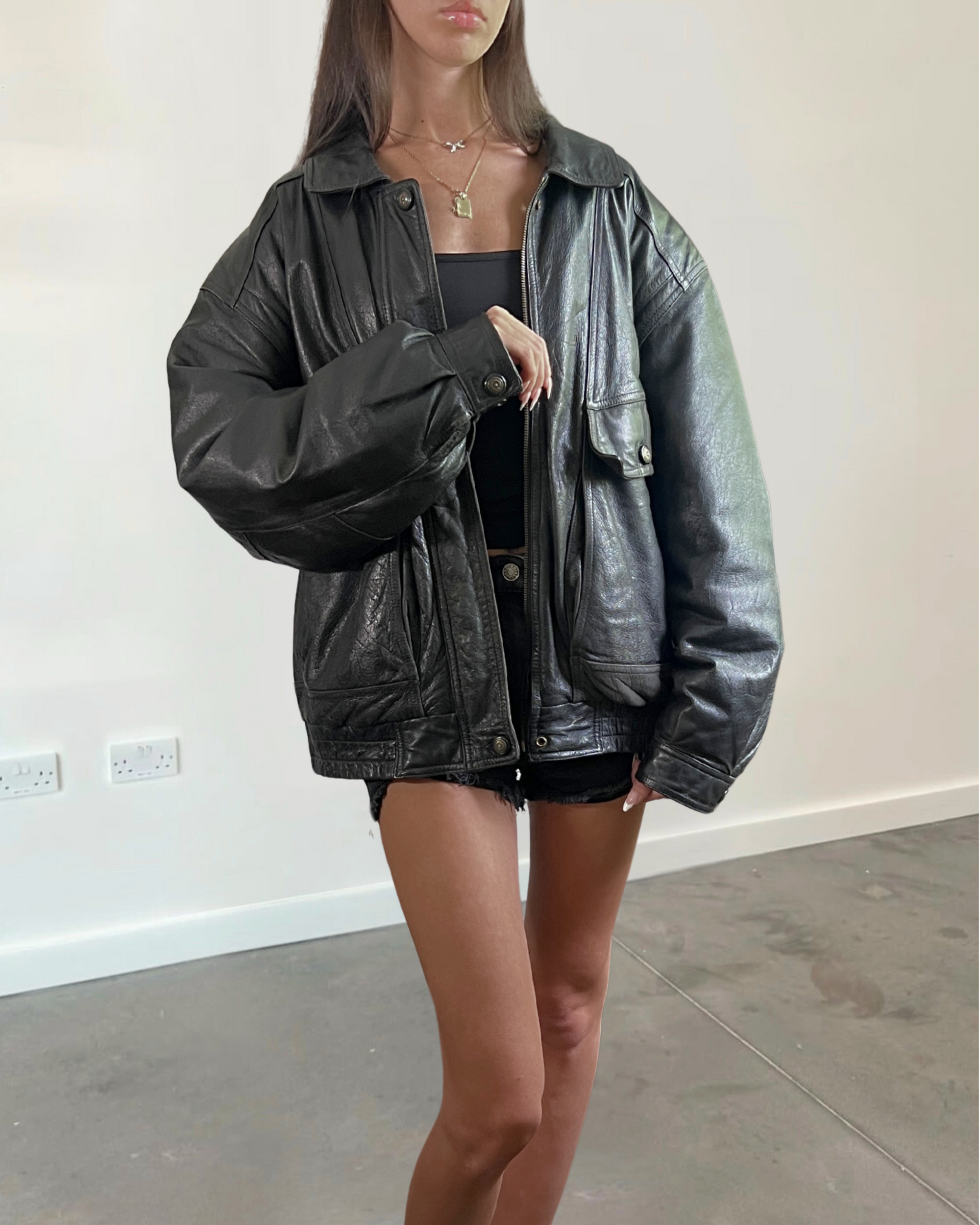 Moores Leather Bomber
