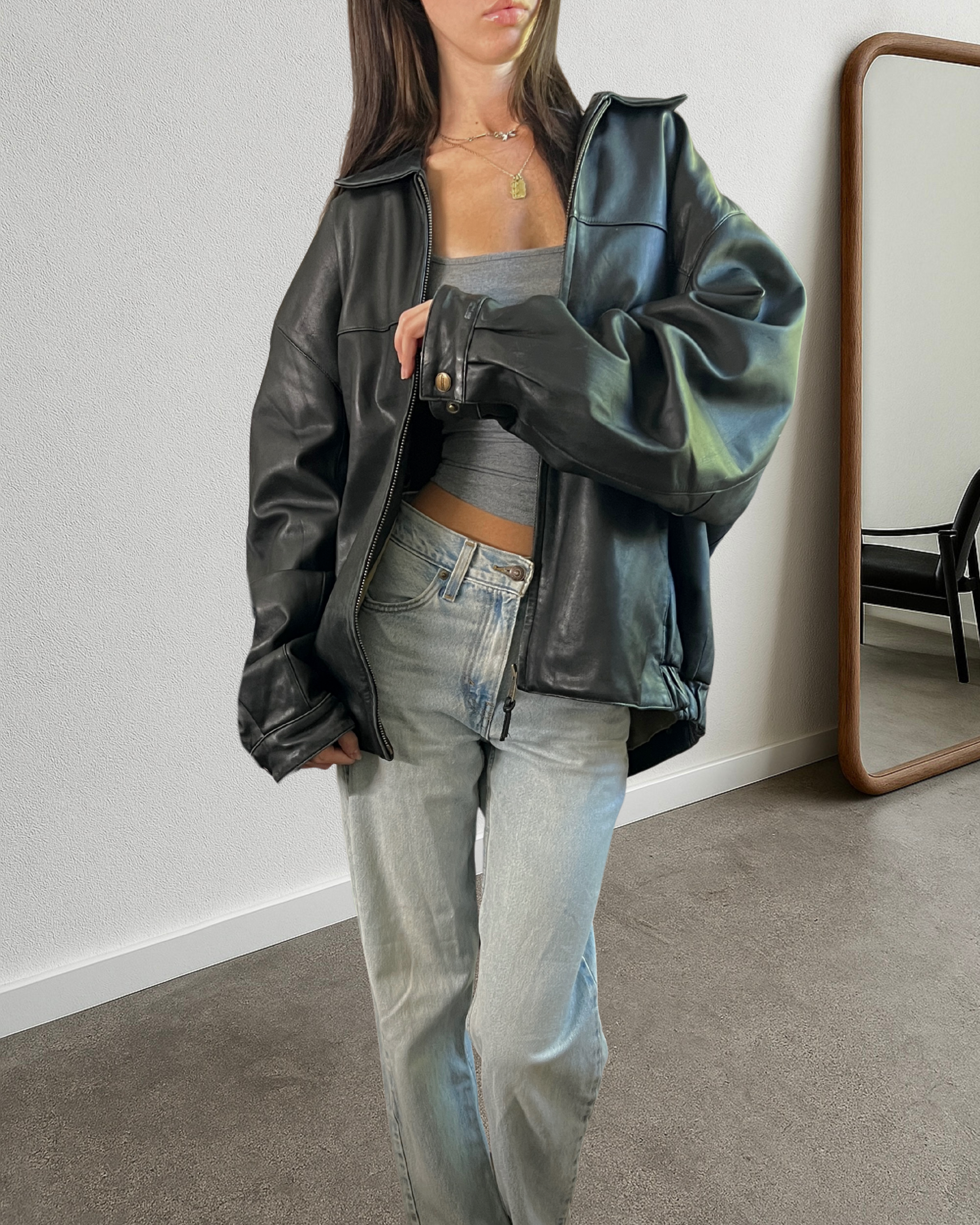 Dockers Leather Bomber