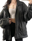 Guccini Leather Bomber
