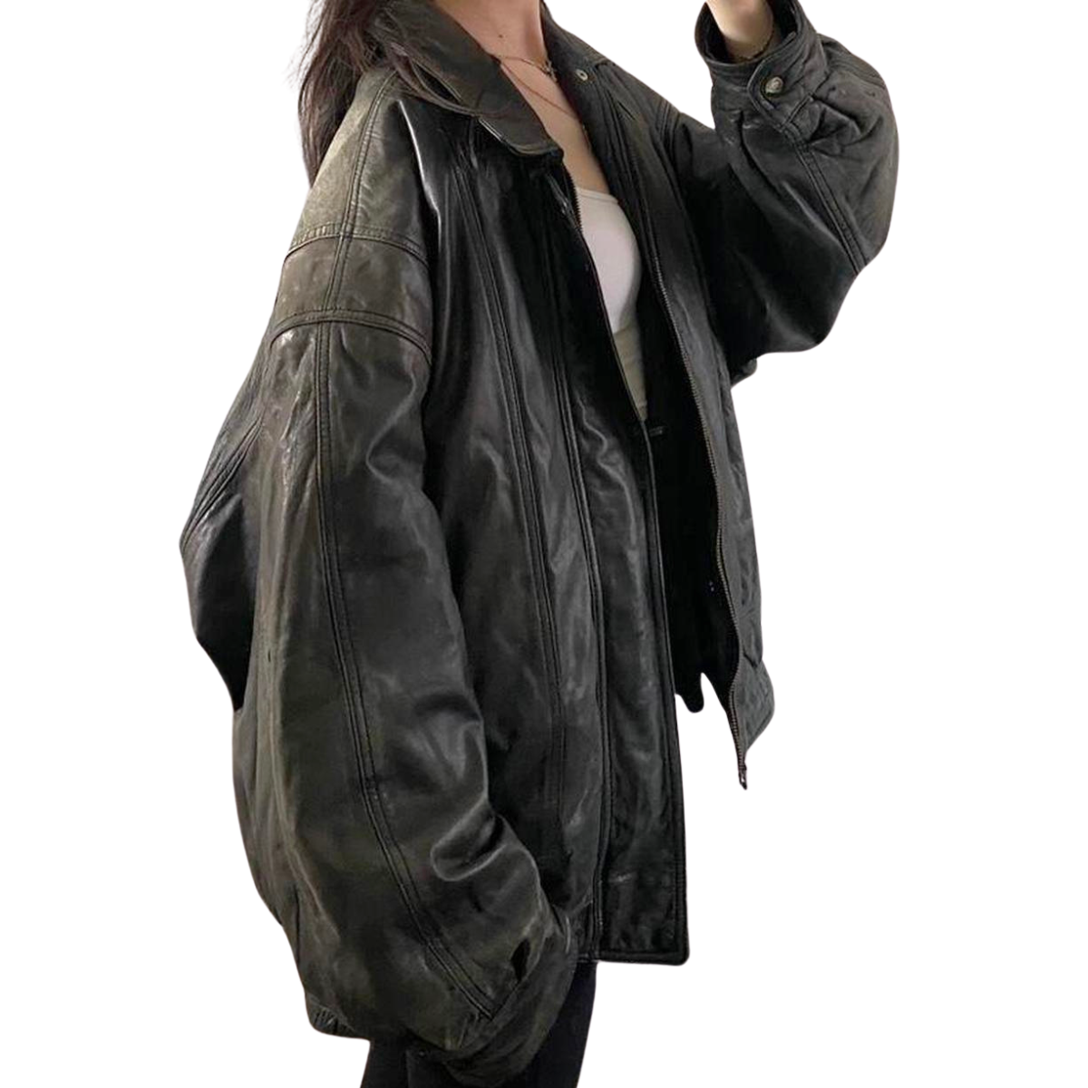 Guccini Leather Bomber