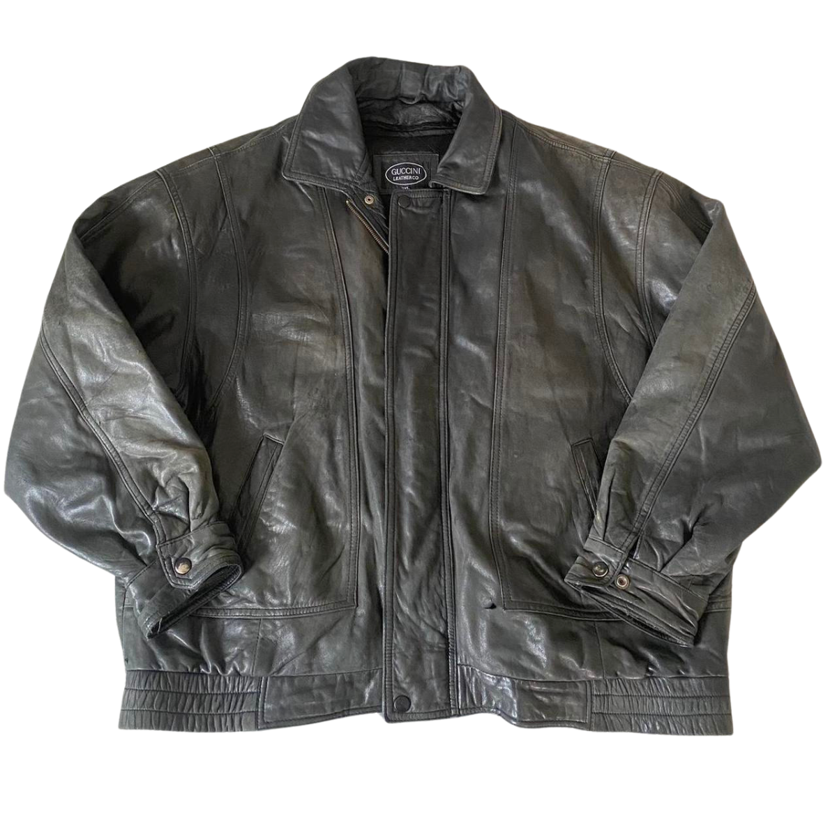 Guccini Leather Bomber