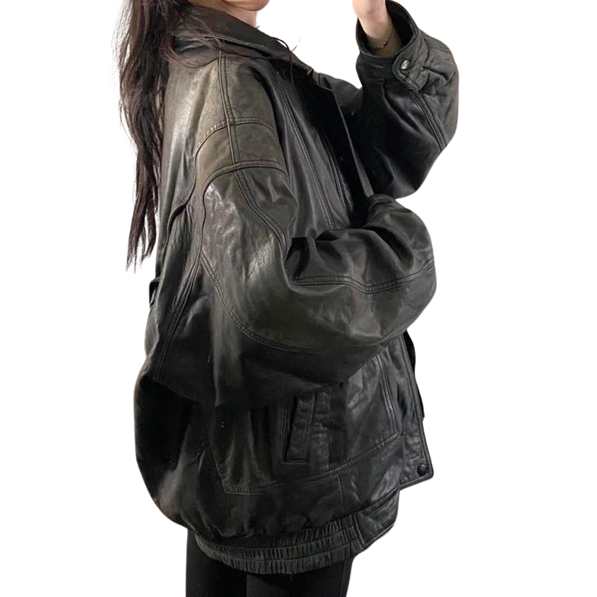 Guccini Leather Bomber