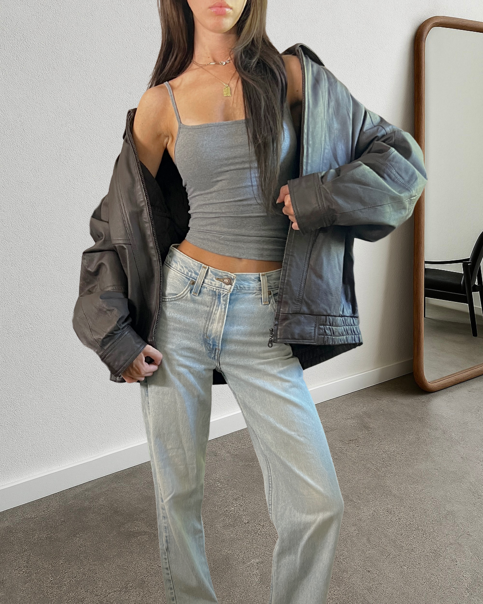 Lois Leather Bomber
