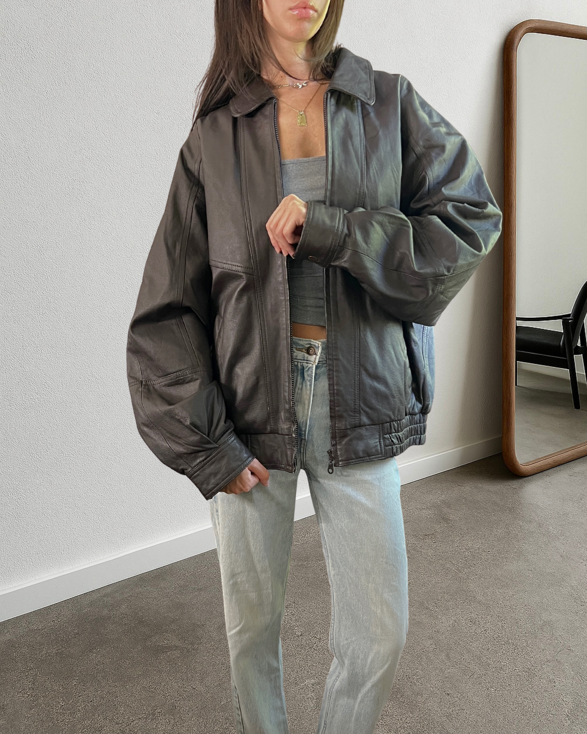 Lois Leather Bomber