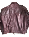 Danier Burgundy Leather Bomber