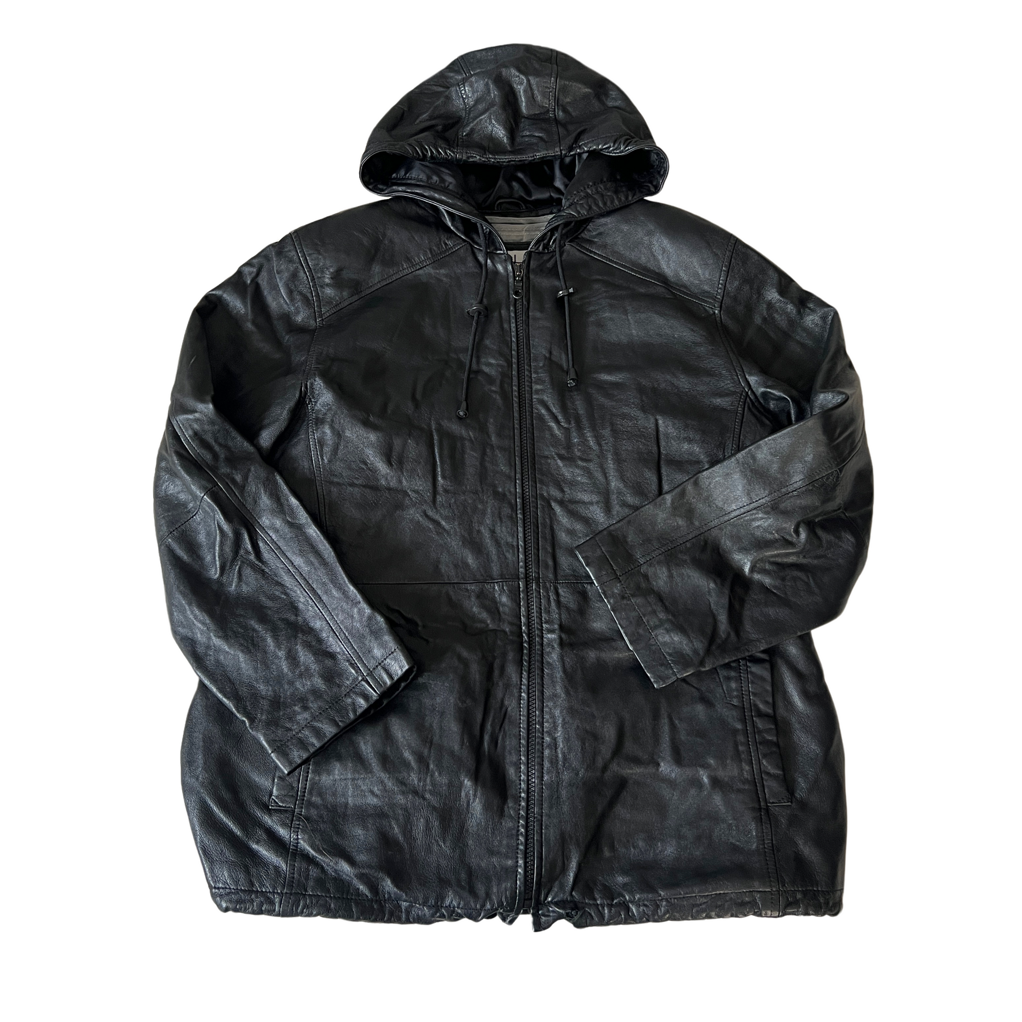 Hooded Leather Jacket