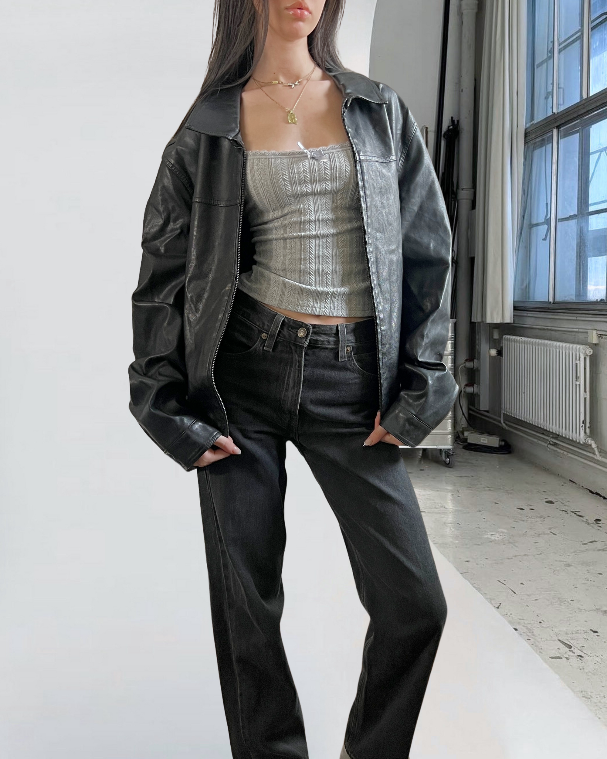 Dockers Leather Bomber