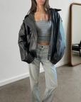 Mirage Leather Bomber